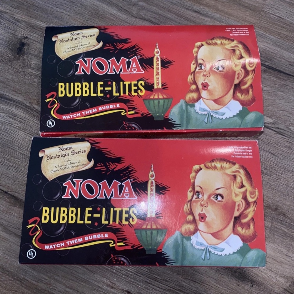 Bubble-Lites Vintage Red Holiday Bubble Lights - Noma